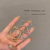 Women's Metal Geometric Square Earrings 925 Silver Electroplated