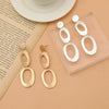 Women's Metal Geometric Statement Earrings Minimalist Retro Design Elegant Bold Fashion Jewelry Wholesale