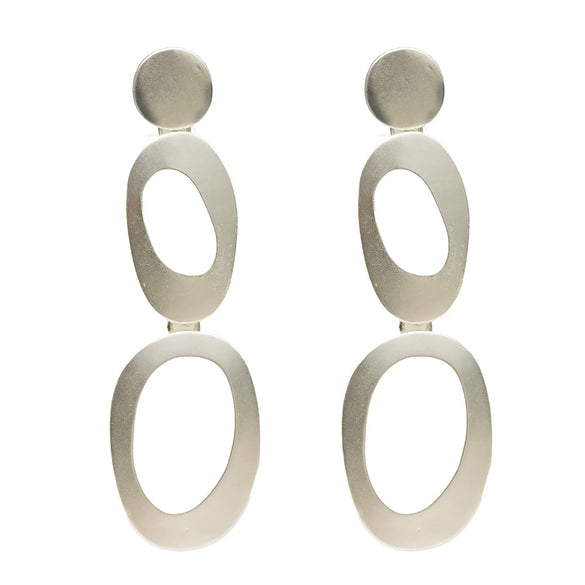 Women's Metal Geometric Statement Earrings Minimalist Retro Design Elegant Bold Fashion Jewelry Wholesale