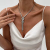 Women's Metal Geometric Woven Snake Bone Chain Clavicle Necklace With Electroplating