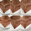 Women's Metal Geometric Woven Snake Bone Chain Clavicle Necklace With Electroplating