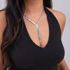 Women's Metal Geometric Woven Snake Bone Chain Clavicle Necklace With Electroplating