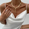 Women's Metal Geometric Woven Snake Bone Chain Clavicle Necklace With Electroplating