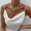 Women's Metal Geometric Woven Snake Bone Chain Clavicle Necklace With Electroplating