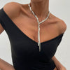 Women's Metal Geometric Woven Snake Bone Chain Clavicle Necklace With Electroplating