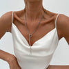 Women's Metal Geometric Woven Snake Bone Chain Clavicle Necklace With Electroplating