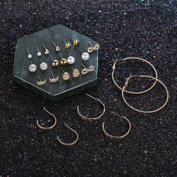 Women's Metal Heart Pattern Electroplated Earrings
