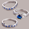Women's Metal Heart Shape Geometric Microinlaid Ring Jewelry With Electroplating