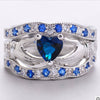Women's Metal Heart Shape Geometric Microinlaid Ring Jewelry With Electroplating