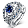 Women's Metal Heart Shape Geometric Microinlaid Ring Jewelry With Electroplating