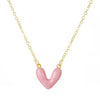 Women's Metal Heart Shaped Geometric Ins Style Electroplated Clavicle Chain Necklace