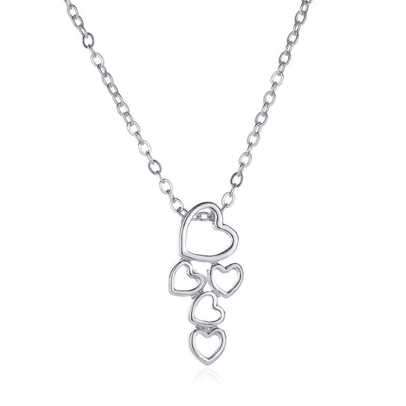 Women's Metal Heart Shaped Geometric Ins Style Electroplated Clavicle Chain Necklace