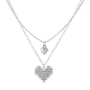 Women's Metal Heart Shaped Geometric Ins Style Electroplated Clavicle Chain Necklace