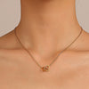 Women's Metal Heart Shaped Geometric Ins Style Electroplated Clavicle Chain Necklace