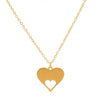 Women's Metal Heart Shaped Geometric Ins Style Electroplated Clavicle Chain Necklace