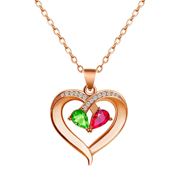 Women's Metal Heart Shaped Geometric Ins Style Electroplated Clavicle Chain Necklace
