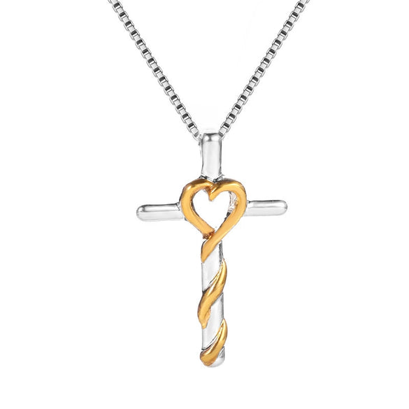Women's Metal Heart Shaped Geometric Ins Style Electroplated Clavicle Chain Necklace
