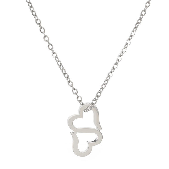 Women's Metal Heart Shaped Geometric Ins Style Electroplated Clavicle Chain Necklace