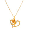 Women's Metal Heart Shaped Geometric Ins Style Electroplated Clavicle Chain Necklace