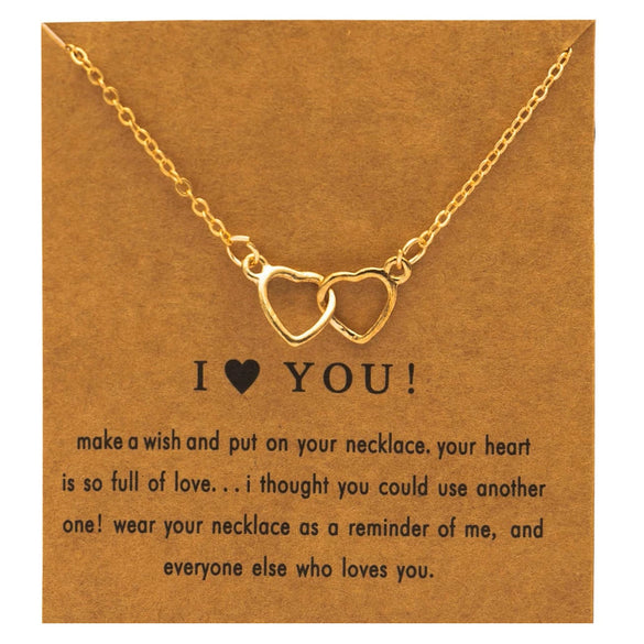 Women's Metal Heart Shaped Geometric Ins Style Electroplated Clavicle Chain Necklace
