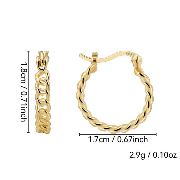 Women's Metal Hollow Earrings Copper Electroplating