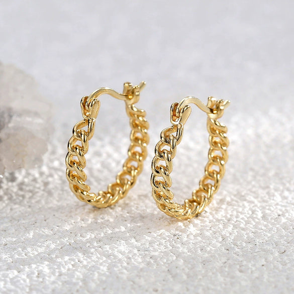 Women's Metal Hollow Earrings Copper Electroplating