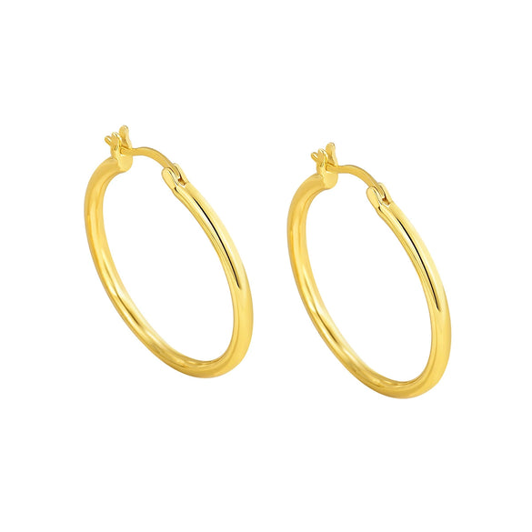 Women's Metal Hoop Earrings Gold Plated Geometric Retro Simple Style