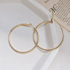 Women's Metal Hoop Earrings 925 Silver Needle Geometric Style Electroplated
