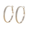 Women's Metal Hoop Earrings With Matte Finish Electroplated Surface And Bold Oversized Circular Design