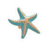 Women's Metal Jewelry Seaside Holiday Style Oil Drop Pleated Starfish Ring With Animal Pattern Electroplated
