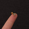 Women's Metal Jewelry With Inlaid Zircon And Flower Design For Piercing