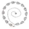 Women's Metal Leaf Waist Chain Belt With Alloy Hook Buckle Body Chain Dress Accessory