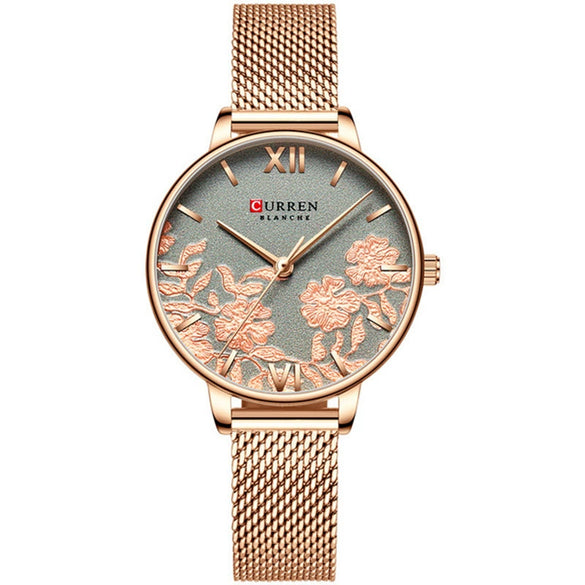 Women's Metal Meshbelt Leisure Style Round Dial Quartz Wrist Watch