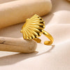 Women's Metal Ocean Beach Series Shell Starfish Ring Necklace Electroplated Jewelry