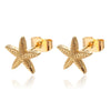 Women's Metal Ocean Beach Series Shell Starfish Ring Necklace Electroplated Jewelry