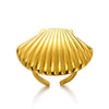 Women's Metal Ocean Beach Series Shell Starfish Ring Necklace Electroplated Jewelry