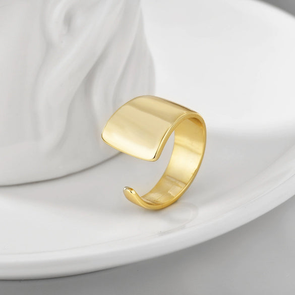 Women's Metal Open Ring Cold Simple Style Copper Gold Plated Geometric Pattern