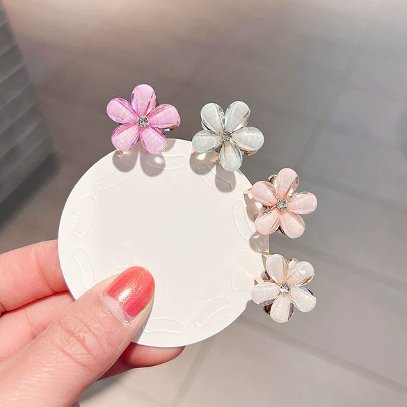 Women's Metal Plant Flower Electroplated Hair Gripper