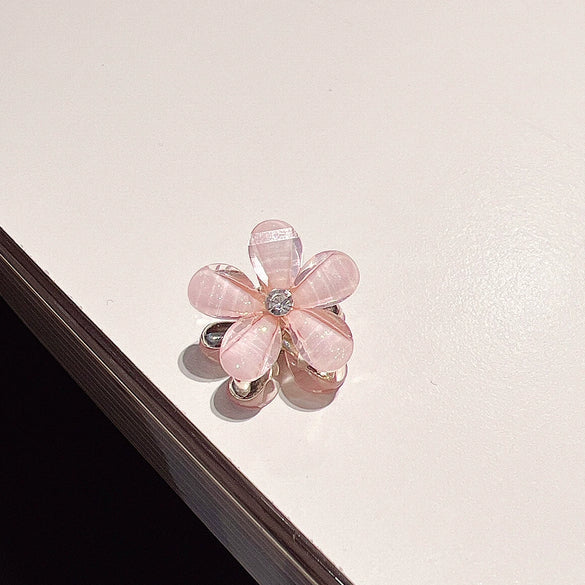 Women's Metal Plant Flower Electroplated Hair Gripper