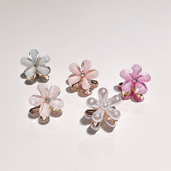 Women's Metal Plant Flower Electroplated Hair Gripper