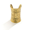 Women's Metal Punk Style Open Carved Pattern Adjustable Coil Bracelet With Electroplating