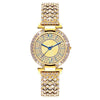 Women's Metal Quartz Bracelet Watch With Round Dial And Jewelry Buckle