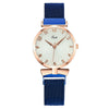 Women's Metal Quartz Watch With Round Dial Fashion Style Suction Iron Buckle
