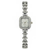 Women's Metal Rectangle Dial Quartz Watch With Diamond Encrusted And Fashion Style