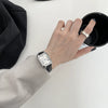 Women's Metal Rectangular Retro Roman Dial Quartz Watch Simple Elegant Leisure Style