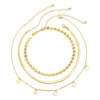 Women's Metal Snake Bone Chain Necklace With Alloy Geometric Sequin Star Pendant Electroplated