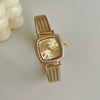 Women's Metal Square Medieval Style Watch With Wheat Ear Mesh Strap