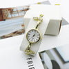 Women's Metal Stainless Steel Quartz Butterfly Round Dial Luxury Casual Diamondencrusted Bracelet Watch