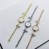 Women's Metal Stainless Steel Quartz Butterfly Round Dial Luxury Casual Diamondencrusted Bracelet Watch