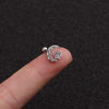 Women's Metal Star Pattern Inlaid Zircon Mini Ear Puncture Earrings